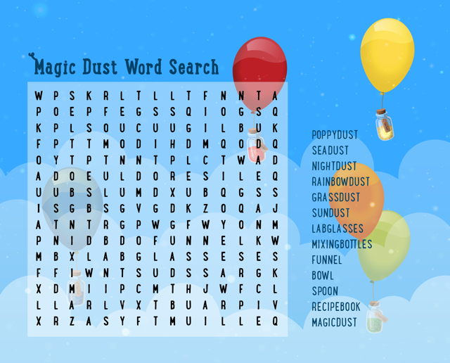 Mixing Dust Word Search